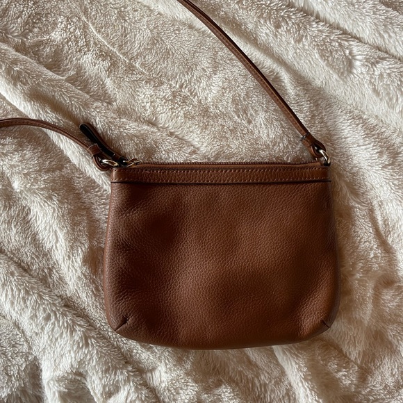 Calvin Klein Bags Calvin Klein Tan Leather Crossbody Bag Poshmark